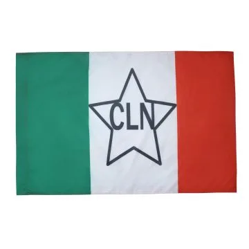 DRAPEAU ITALIE COMITÍ? DE LIBÍ?RATION NATIONAL 150x90cm - DRAPEAU ITALIEN RÍ?SISTANCE - CLN 90 x 150 cm Fourreau pour hampe