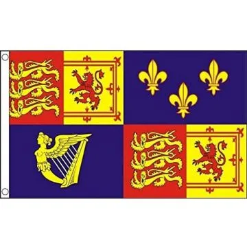 DRAPEAU ROYAL ROYAUME-UNI 1707-1714 REINE ANNE 150x90cm - DRAPEAU ROIS BRITANNIQUES 90 x 150 cm - DRAPEAUX