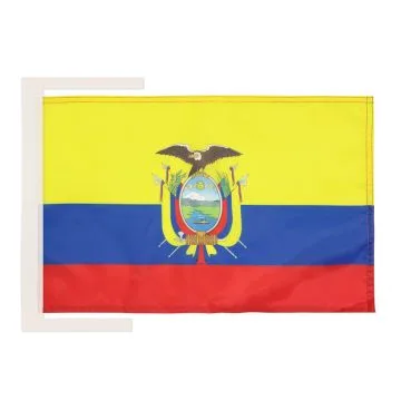 DRAPEAU EQUATEUR 45x30cm - PAVILLON ÉQUATORIEN 30 x 45 cm haute qualité