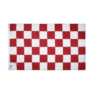 DRAPEAU DAMIER MARON ET BLANC 150x90cm - DRAPEAU À DAMIERS 90 x 150 cm - DRAPEAUX