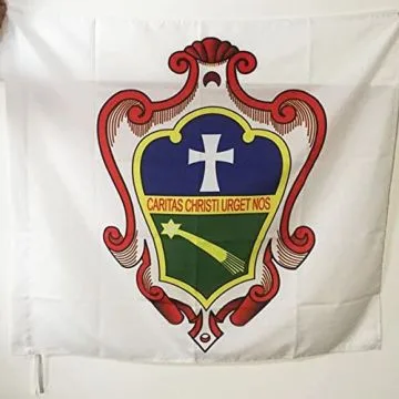 DRAPEAU SOCIÍ?TÍ? DE L\'APOSTOLAT CATHOLIQUE PALLOTTINS 90x90cm - DRAPEAU PIEUSE SOCIÍ?TÍ? DES MISSIONS 90 x 90 cm Fourreau pour hampe