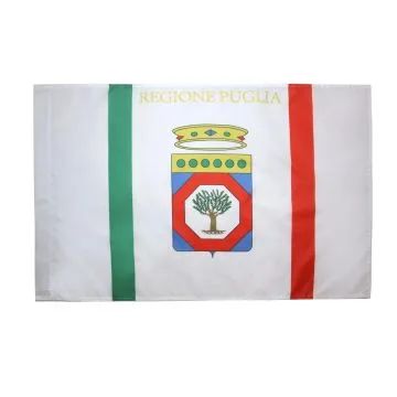 DRAPEAU POUILLES 150x90cm - DRAPEAU PUGLIA - ITALIE 90 x 150 cm Fourreau pour hampe
