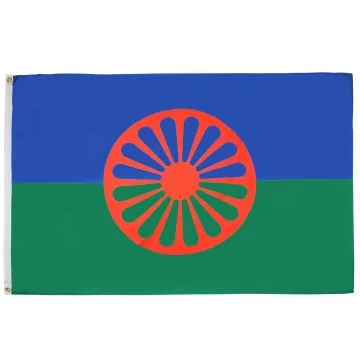 DRAPEAU GYPSI 150x90cm - DRAPEAU ROM - TZIGANE ? GITAN - VOYAGEUR 90 x 150 cm Polyester léger
