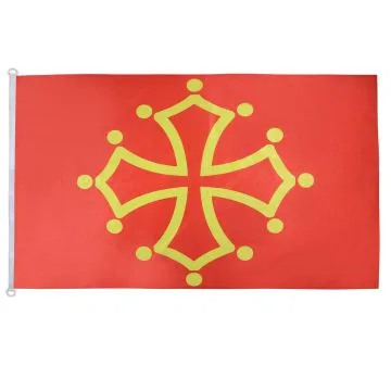 DRAPEAU MIDI-PYRÍ?NÍ?ES - OCCITANIE 150x90cm - DRAPEAU OCCITAN - FRANCE 90 x 150 cm Spécial Extérieur - DRAPEAUX