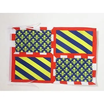 DRAPEAU PROVINCE DE BOURGOGNE 45x30cm - PAVILLON BOURGUIGNON 30 x 45 cm haute qualité
