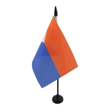 Drapeau de table Pays de Saint-Martin 21x14cm - PETIT Drapeaux DE BUREAU du Royaume des Pays-Bas 14 x 21 cm