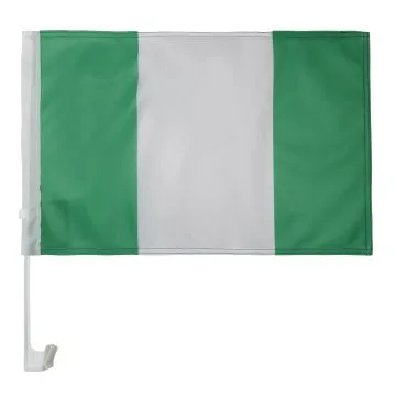 Drapeau de voiture Nigéria 45x30cm - Carflag nigérian 30 x 45 cm