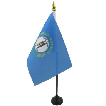 DRAPEAU DE TABLE KENTUCKY 15x10cm - PETIT DRAPEAUX DE BUREAU ETAT AMÉRICAIN - USA - ETATS-UNIS 10 x 15 cm pointe dorée