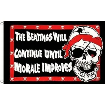 DRAPEAU PIRATE LA BATAILLE CONTINUE 150x90cm - DRAPEAU PIRATE BEATINGS 90 x 150 cm - DRAPEAUX