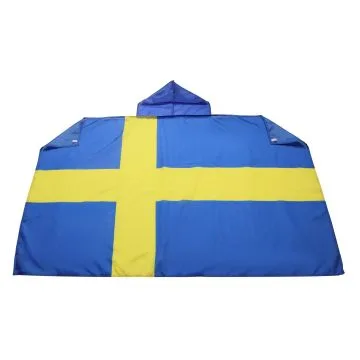 DRAPEAU CAPE SUÈDE 150x90cm - BODY FLAG SUPPORTER SUÉDOIS 90 x 150 cm