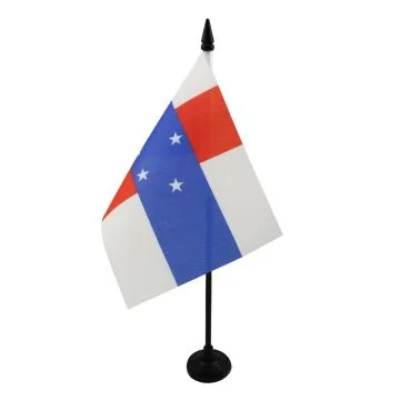 DRAPEAU DE TABLE ANTILLES NÉERLANDAISES 15x10cm - PETIT DRAPEAUX DE BUREAU HOLLANDAIS 10 x 15 cm