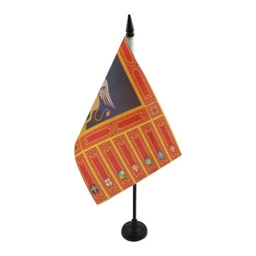 DRAPEAU DE TABLE VÉNÉTIE 21x14cm - PETIT DRAPEAUX DE BUREAU VÉNITIEN - VENETO - ITALIE 14 x 21 cm