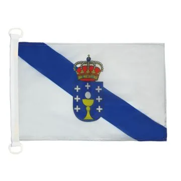 PAVILLON NAUTIQUE GALICE 45x30cm - DRAPEAU DE BATEAU DE GALICIA - ESPAGNE 30 x 45 cm