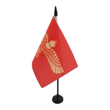 DRAPEAU DE TABLE ARAMÉEN SYRIAQUE 21x14cm - PETIT DRAPEAUX DE BUREAU ARAMÉENS 14 x 21 cm