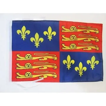DRAPEAU ROYAL ROYAUME-UNI 16Í?ME SIÍ?CLE 45x30cm - PAVILLON ROIS BRITANNIQUES 30 x 45 cm haute qualité