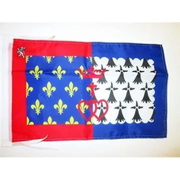 DRAPEAU PAYS DE LA LOIRE 45x30cm - PAVILLON LIGÉRIEN - FRANCE 30 x 45 cm haute qualité