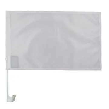 Drapeau de voiture Unicolore Blanc 45x30cm - Carflag de couleur blanche 30 x 45 cm