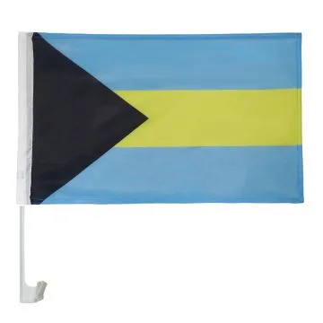 Drapeau de voiture BAHAMAS 45x30cm en maille bloquée - Carflag BAHAMÍ?EN 30 x 45 cm