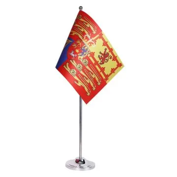 DRAPEAU DE TABLE prestige ROYAL ROYAUME-UNI 22x15cm en SATIN - GRAND DRAPEAUX DE BUREAU ANGLAIS 15 x 22 cm