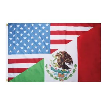 Drapeau Amitié Mexique Etats-Unis 150x90cm - Drapeau mexicain USA 90 x 150 cm - Drapeaux