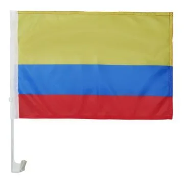 Drapeau de voiture COLOMBIE 45x30cm en maille bloquée - Carflag COLOMBIEN 30 x 45 cm