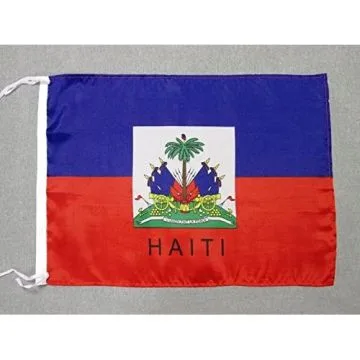 DRAPEAU HAÏTI 45x30cm - PAVILLON HAÏTIEN 30 x 45 cm polyester léger