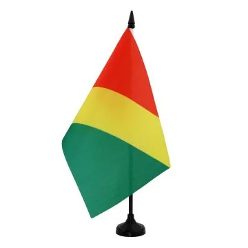 DRAPEAU DE TABLE RÉPUBLIQUE DU CONGO 21x14cm - PETIT DRAPEAUX DE BUREAU CONGOLAIS 14 x 21 cm
