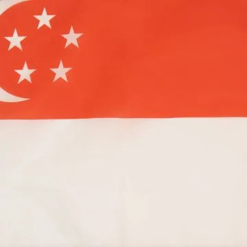 DRAPEAU SINGAPOUR 45x30cm - PAVILLON SINGAPOURIEN 30 x 45 cm polyester léger