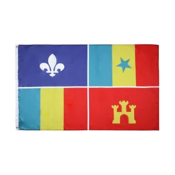 DRAPEAU LOUISIANE CRÉOLE 150x90cm - DRAPEAU ETAT AMÉRICAIN - USA - ETATS-UNIS 90 x 150 cm - DRAPEAUX