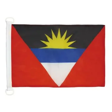 PAVILLON NAUTIQUE ANTIGUA-ET-BARBADE 45x30cm - DRAPEAU DE BATEAU ANTIGUAIS 30 x 45 cm