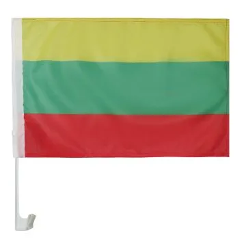 Drapeau de voiture Lituanie 45x30cm - Carflag lituanien 30 x 45 cm