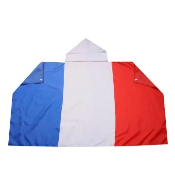 DRAPEAU CAPE FRANCE 150x90cm - BODY FLAG SUPPORTER FRANÇAIS 90 x 150 cm