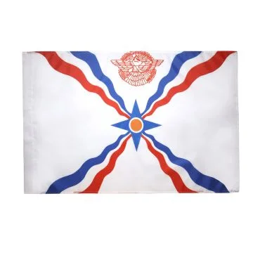 DRAPEAU ASSYRIE NOUVEAU 90x60cm - DRAPEAU ASSYRIEN 60 x 90 cm Fourreau pour hampe