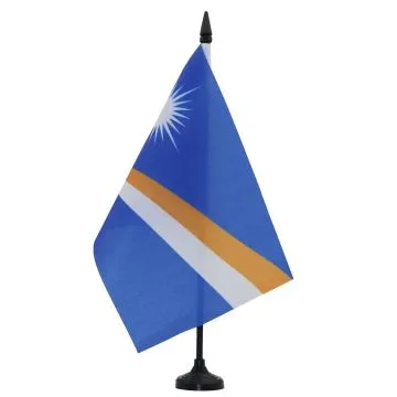 DRAPEAU DE TABLE ILES MARSHALL 21x14cm - PETIT DRAPEAUX DE BUREAU MARSHALLAIS  14 x 21 cm