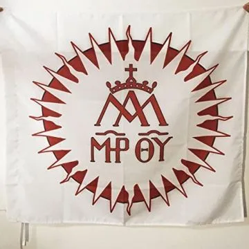 DRAPEAU ORDRE DES FRÍ?RES DES Í?COLES PIES 90x90cm - DRAPEAU PIARISTES 90 x 90 cm Fourreau pour hampe