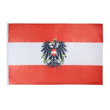 DRAPEAU AUTRICHE AVEC AIGLE 150x90cm - DRAPEAU AUTRICHIEN 90 x 150 cm Spécial Extérieur - DRAPEAUX