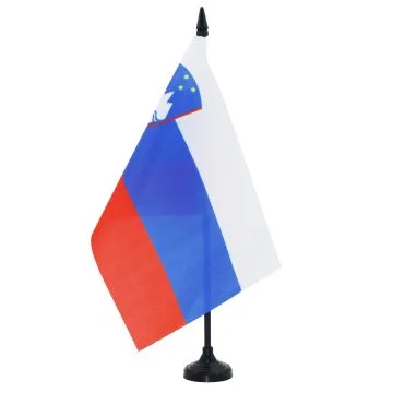 DRAPEAU DE TABLE SLOVÉNIE 21x14cm - PETIT DRAPEAUX DE BUREAU SLOVÈNE 14 x 21 cm