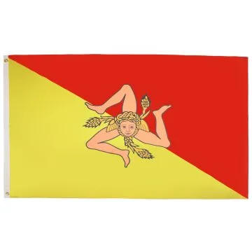 DRAPEAU SICILE 150x90cm - DRAPEAU SICILIEN - ITALIE 90 x 150 cm Polyester léger
