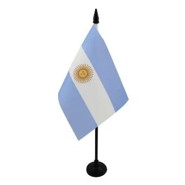 DRAPEAU DE TABLE ARGENTINE 15x10cm - PETIT DRAPEAUX DE BUREAU ARGENTIN 10 x 15 cm