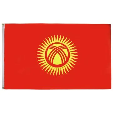 DRAPEAU KIRGHIZSTAN 250x150cm - GRAND DRAPEAU KIRGHIZ 150 x 250 cm