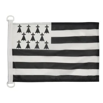 PAVILLON NAUTIQUE BRETAGNE 45x30cm - DRAPEAU DE BATEAU BRETON - FRANCE 30 x 45 cm