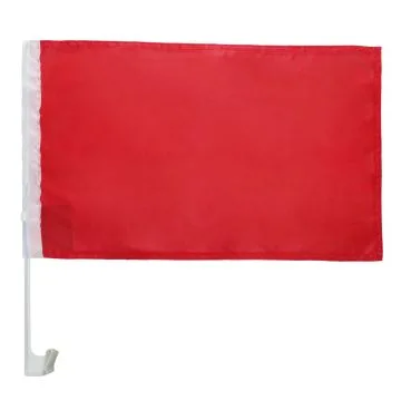 Drapeau de voiture UNICOLORE ROUGE 45x30cm - Carflag DE COULEUR ROUGE 30 x 45 cm