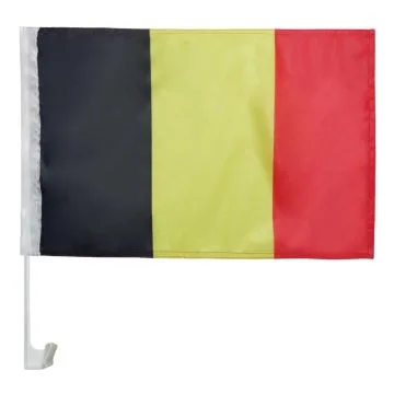 Drapeau de voiture BELGIQUE 45x30cm - Carflag BELGE 30 x 45 cm