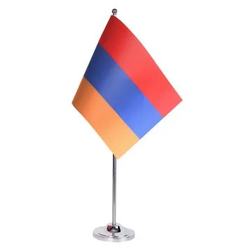 DRAPEAU DE TABLE prestige ARMÉNIE 22x15cm en SATIN - GRAND DRAPEAUX DE BUREAU ARMÉNIEN 15 x 22 cm
