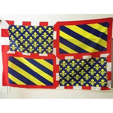 DRAPEAU PROVINCE DE BOURGOGNE 90x60cm - DRAPEAU BOURGUIGNON 60 x 90 cm Fourreau pour hampe