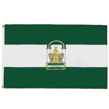 DRAPEAU ANDALOUSIE 150x90cm - DRAPEAU ANDALOUS - ANDALUCIA - ESPAGNE 90 x 150 cm Polyester léger
