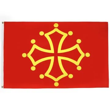 DRAPEAU MIDI-PYRÉNÉES - OCCITANIE 150x90cm - DRAPEAU OCCITAN - FRANCE 90 x 150 cm Polyester léger