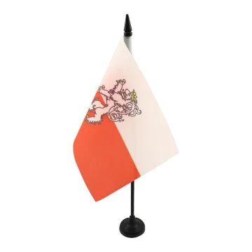 DRAPEAU DE TABLE BOHÍ?ME 21x14cm - PETIT DRAPEAUX DE BUREAU DE BÍ?HMEN 14 x 21 cm