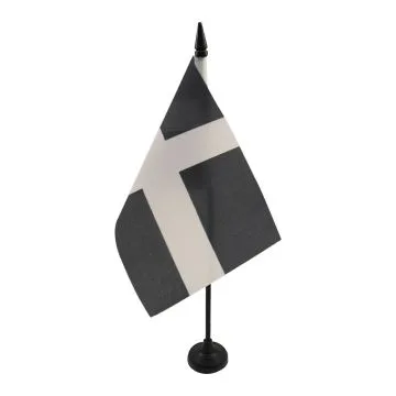 DRAPEAU DE TABLE COMTÍ? DE CORNWALL 21x14cm - PETIT DRAPEAUX DE BUREAU COUNTY OF CORNWALL - ANGLETERRE 14 x 21 cm
