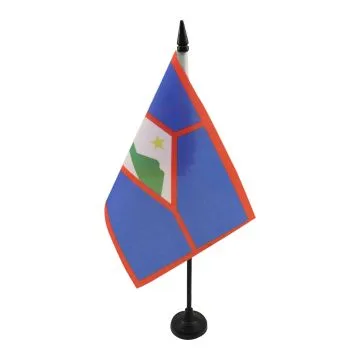 Drapeau de table Saint-Eustache 21x14cm - PETIT Drapeaux DE BUREAU de Statia 14 x 21 cm